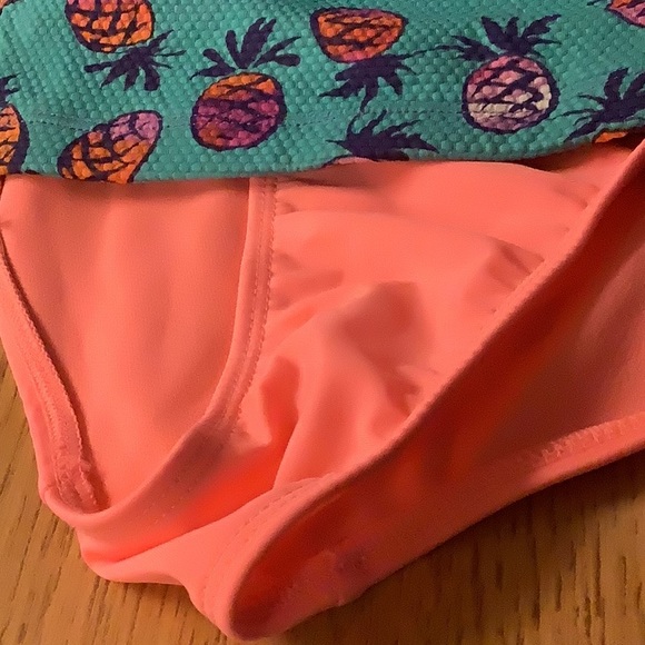Speedo tankini top size 10 pineapples bottom hot orange Lg 10/12 wonder … - Picture 5 of 8